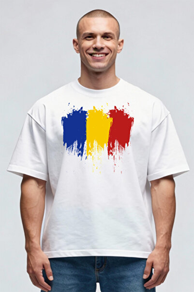 Printees Tricou Oversize - Drapel Tricolor