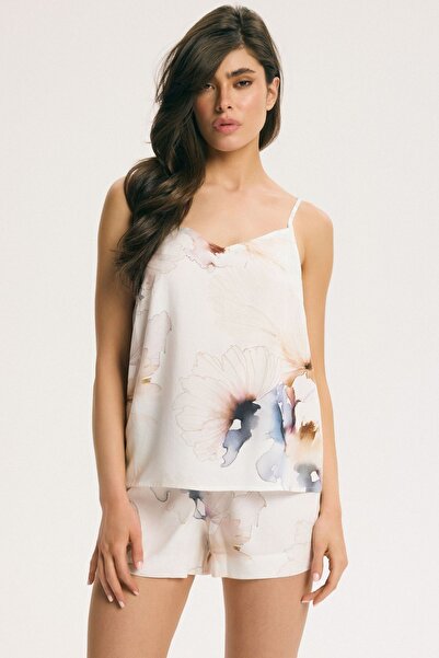 ESOTIQ Women's Viscose Pajamas 2-Piece Set Cami Top & Shorts 100% Fabric Brea...