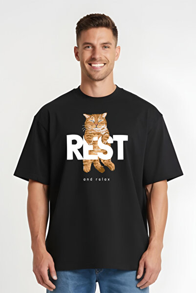 Printees Oversize T-shirt - Rest Cat
