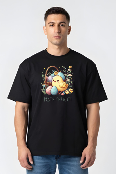 Printees Tricou Oversize - Pui de Pasște