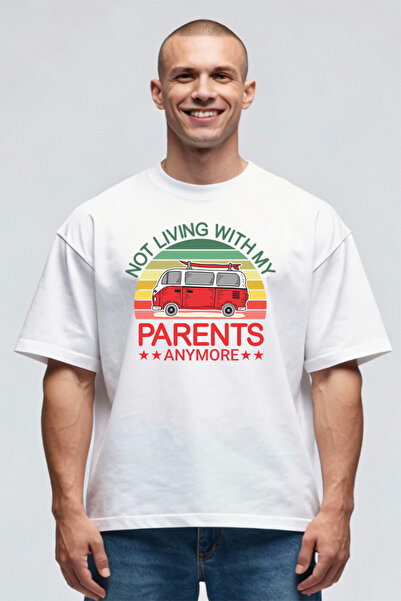 Printees Tricou Oversize - Living With Parents