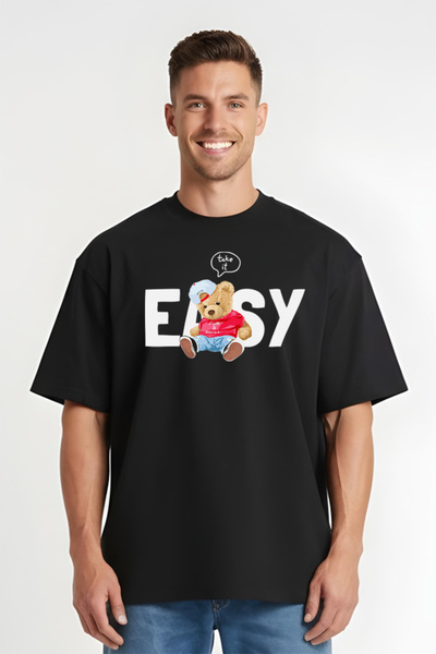 Printees Tricou Oversize - Easy Taddy Bear