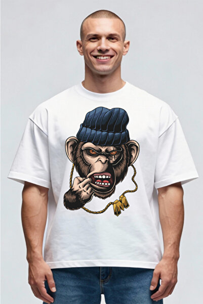 Printees Tricou Oversize - Monkey Gangster