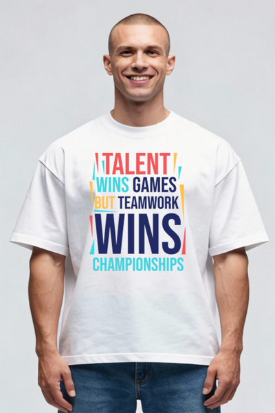 Printees Tricou Oversize - Teamwork