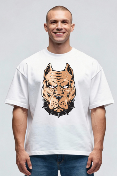 Printees Tricou Oversize - Pittbul