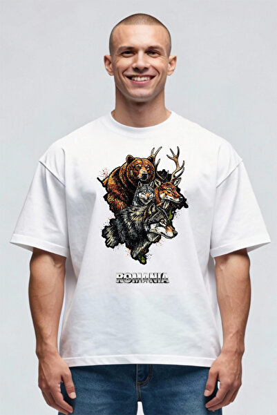 Printees Tricou Oversize - Romania Salbatica