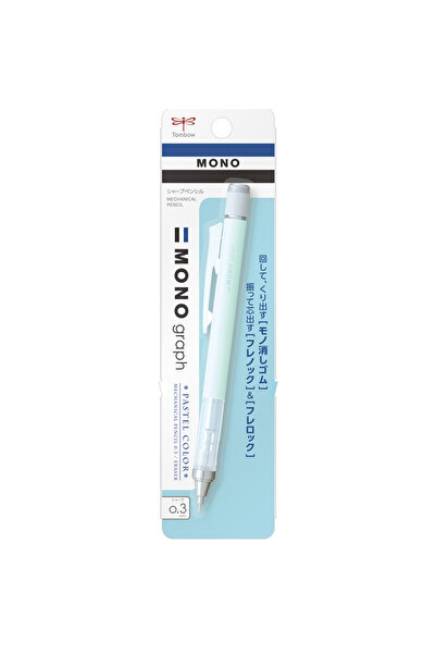 Tombow MONO graph Pastel Mekanik Kurşun Kalem 0,3mm Blisterli(1ad) Nane Yeşili