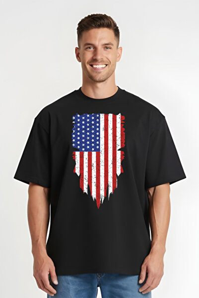 Printees Tricou Oversize - USA Flag
