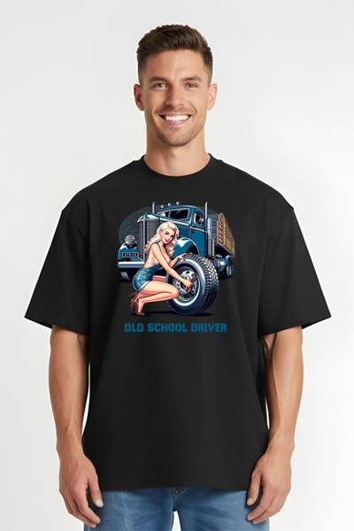 Printees Tricou Oversize - Old School Driver
