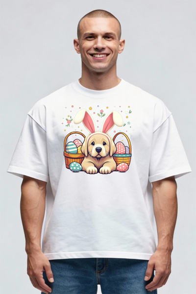 Printees Tricou Oversize - Puppy Bunny