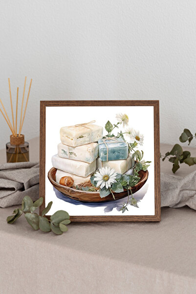 Dekorsiahome Τετράγωνος πίνακας με ξύλινο πλαίσιο TK3780