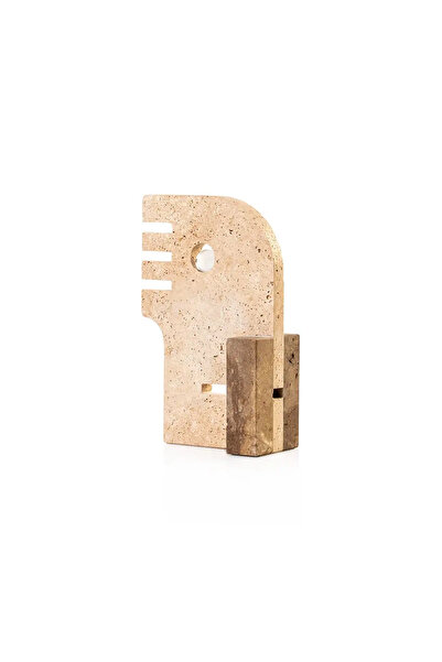 Midas Furniture Lasuna art sculpture, beige and brown