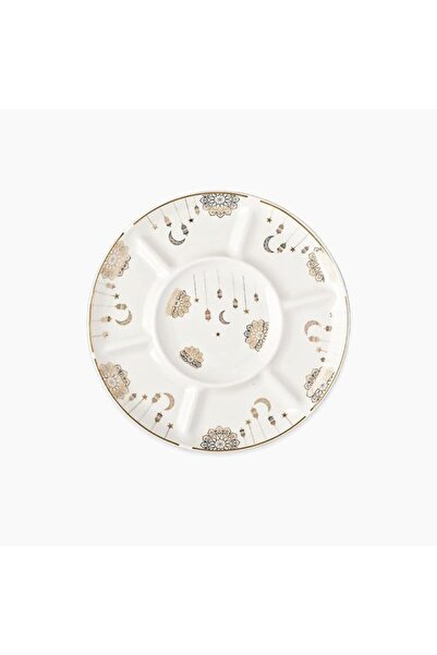 ROSA by Zinnia 7-Compartment Round Service Plate – Golden Decorations