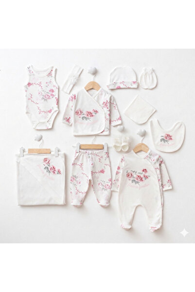 LennaBaby 100% Cotton 10-Piece Newborn Baby Girl Hospital Discharge Set Flora...