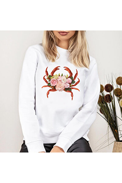 Kartier Women's White Floral Crab Blouse