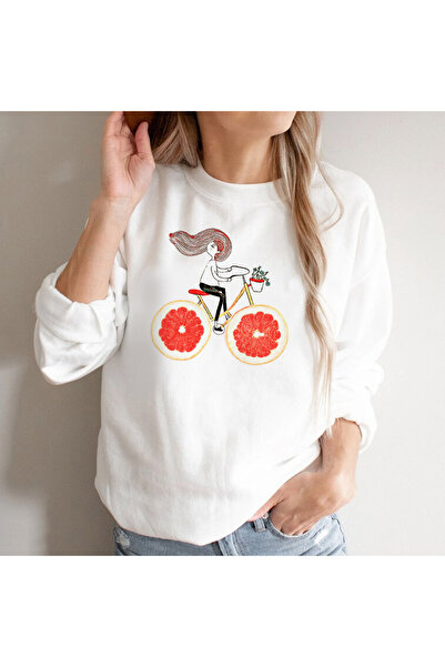 Kartier Bluza Dama Alba Bicycle Orange Girl