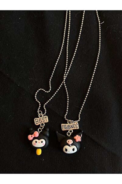 İNCİ AKSESUAR Best Friend Kolye Arkadaşlık Kolye Kuromi Sitiç Helo Kiti Arkad...