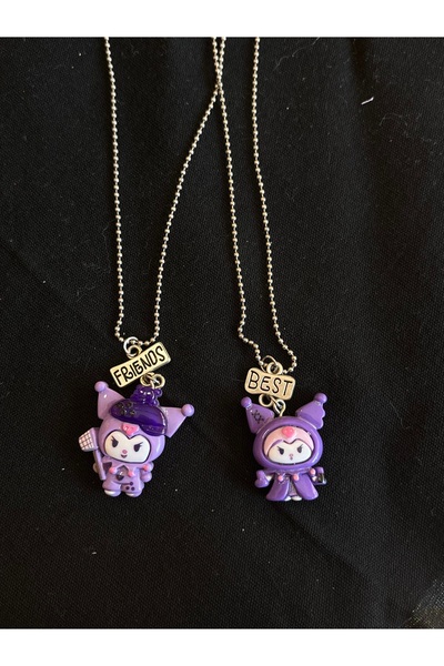 İNCİ AKSESUAR Best Friend Kolye Arkadaşlık Kolye Kuromi Sitiç Helo Kiti Arkad...