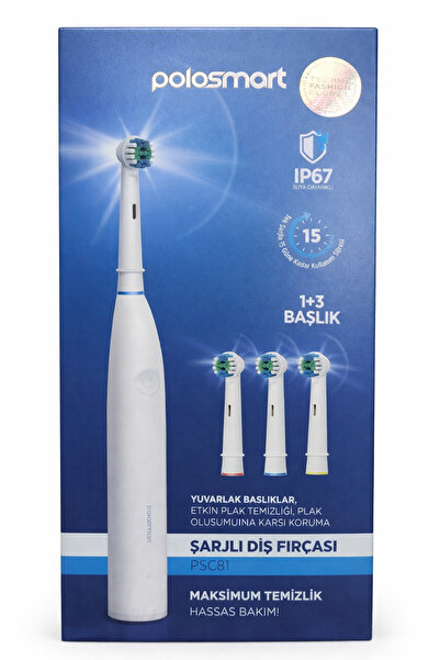 Polosmart Şarjlı Diş Fırçası PSC81 Beyaz+ Hediye Şarjlı Diş Fırçası(PSC74-PSC...