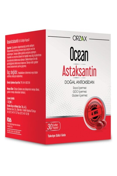 Orzax Ocean Astaxanthin 30 Capsules