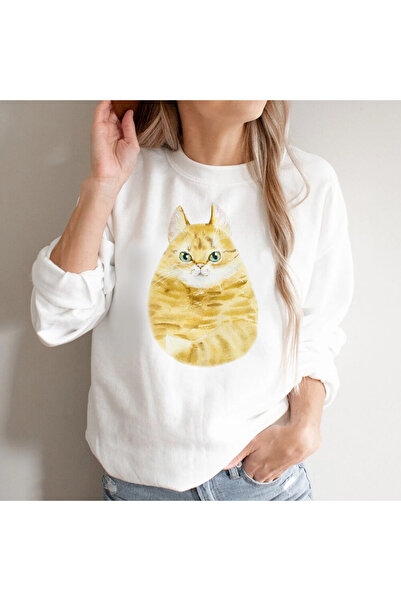 Kartier Дамска бяла блуза с тигрова котка