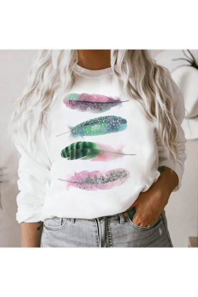 Kartier Bluza Dama Alba Colorful Feathers