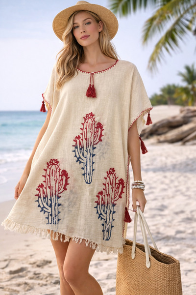 cottonheim Müslin Pareo / Plaj Elbisesi – %100 Pamuk