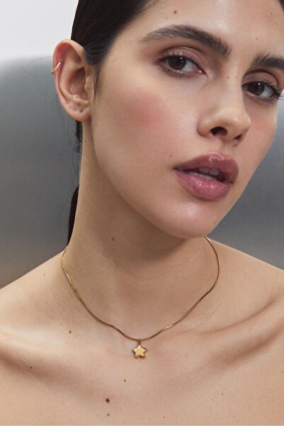 Stradivarius 2'li yıldız ve kalp uçlu su geçirmez kolye seti