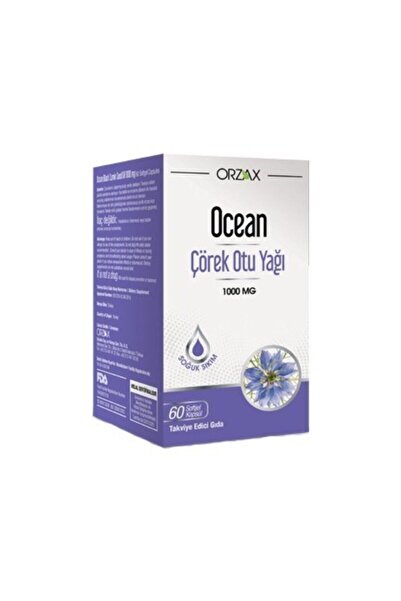 Orzax Ocean Çörek Otu Yağı 1000 mg 60 Kapsül