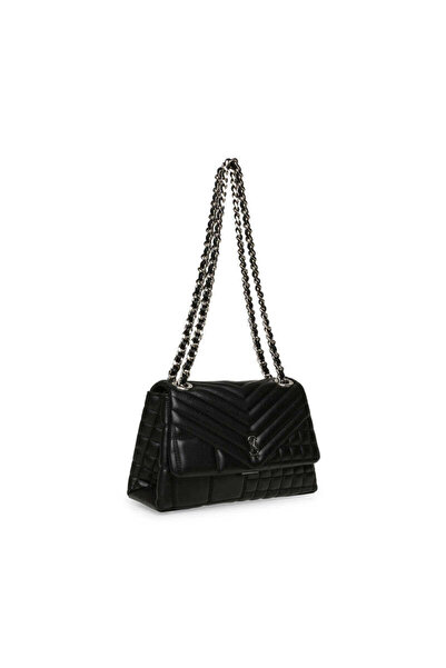 Steve Madden Bvolt-q Solid Black Shoulder Bag