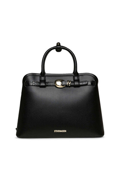 Steve Madden حقيبة بليسبون سوداء صلبة
