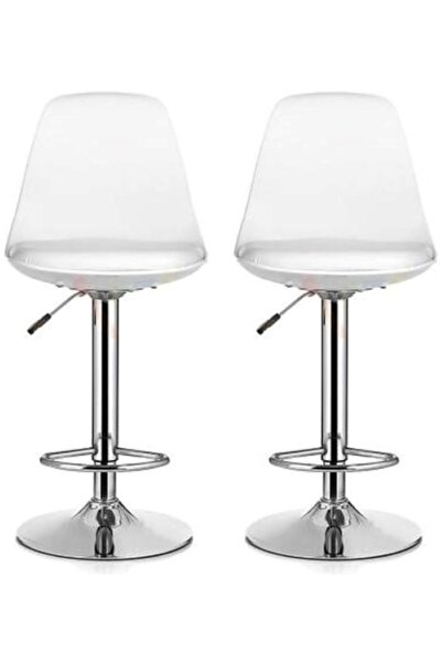 AWF AL WADI FURNITURE Riy Set Of 2 Adjustable Fiber Back Bar Chairs with Cush...