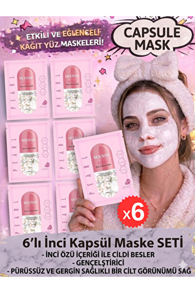 M00YAM En Çok Tercih Edilen! Pearl Acid Capsule Mask 6’lı Yüz Maskesi Seti