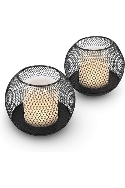 Navaris Set de 2 lămpi solare LED de exterior