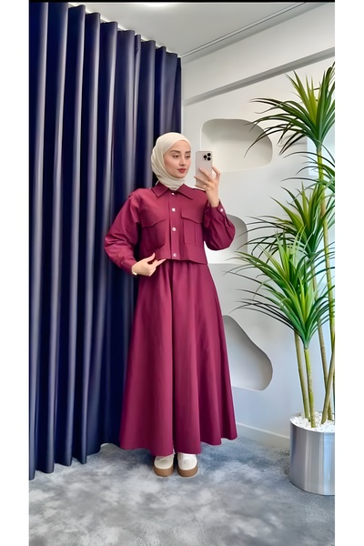 ONE WAY FASHION Cotton dress with a short jacket