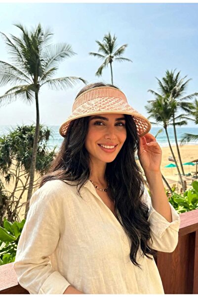 LAGRANZE Vizor de vară premium pentru femei – cu textură de paie protecție so...