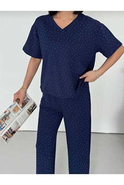 LAVRE Modal Fabric V-Neck Soft-Textured Comfortable Fit Tracksuit Set