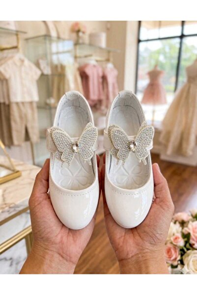VARLIK AYAKKABI SEZON NOU MODEL DE BALERINĂ ALBĂ CU ARIPI PENTRU COPII