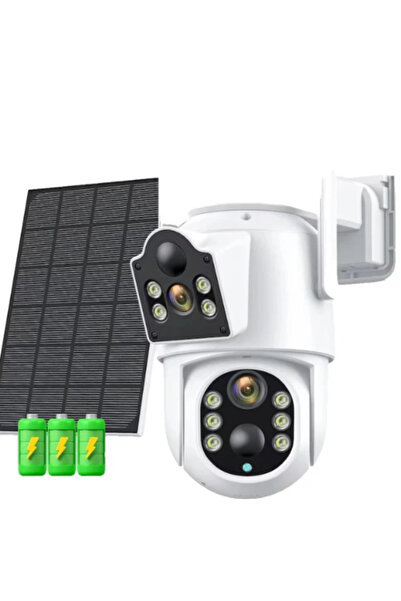 Homegenius Cameră de supraveghere solară duală Jortan – Obiective fixe și mob...