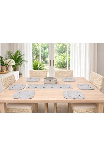 Armağan Garajı Doğal Jüt İp Supla Takımı – El Yapımı Hasır Amerikan Servis Ma...