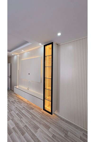 AGT Camlı Led Tv Dolabı camlı dolap fiyatı MDF dolap