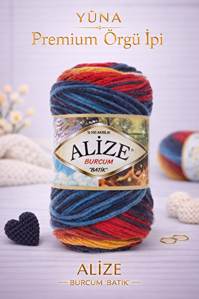 Alize Burcum Batik Örgü İpi Bebekler İçin Atkı Bere Battaniye Örgü İpi 4340