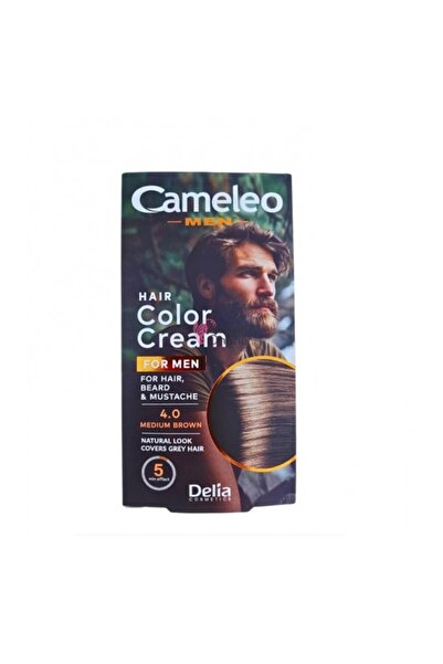 CAMELEO Vopsea pentru par, barba si mustata 4.0 Medium Brown, 60 ml