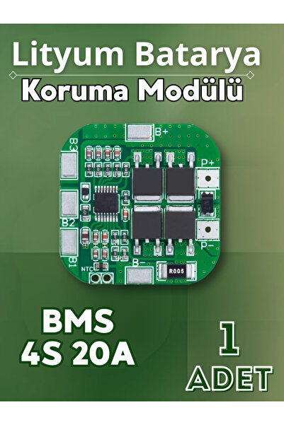 RoboPazar 1-adet 4S 20A Li-ion BMS Koruma Kartı