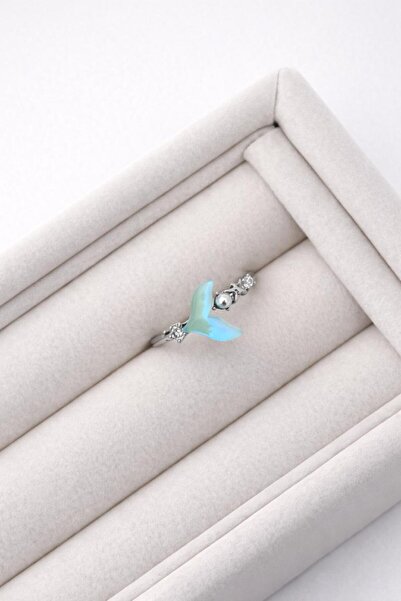 LORİEN ACCESSORİES Lorien Deniz Kızı Kuyruğu Taşlı Kadın Yüzük – Silver