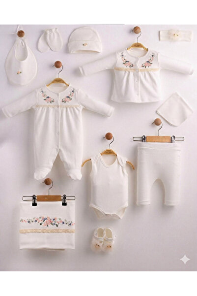 LennaBaby 100% Cotton 10-Piece Newborn Baby Girl Hospital Discharge Set with ...