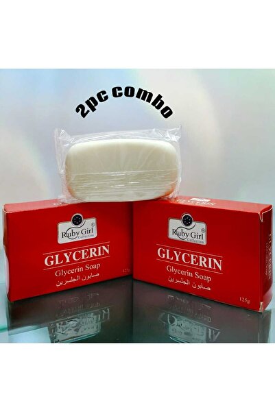 Ruby Girl صابون الجلسرين عبوة من قطعتين - منظف مرطب ولطيف للبشرة (2 × 125 جم)