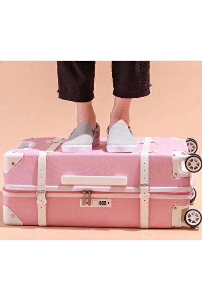 Generic 4-Piece Luxury Hard Shell Luggage Set with Beauty Case - 360° Spinner Wheels & Lock (Premium Pink)