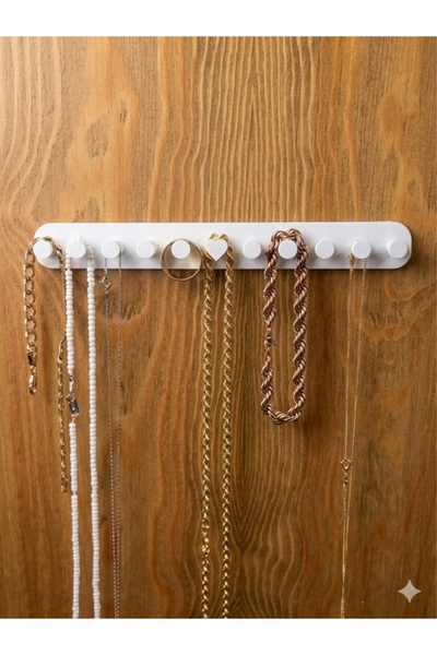 TAKICA Dekoratif Yapışkanlı Kalpli Kolye Askılığı ve Takı Organizeri - Modern...