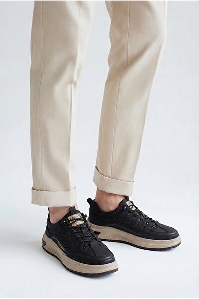 Voyager V26YA-E146 Siyah Microfiber Kumaş Comfort Taban Erkek Günlük Ayakkabı